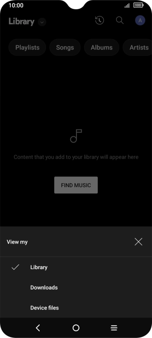 Press the required category and go to the required audio file.