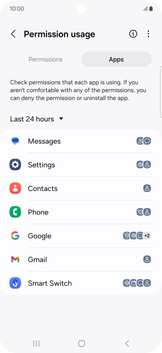Press the drop down list.