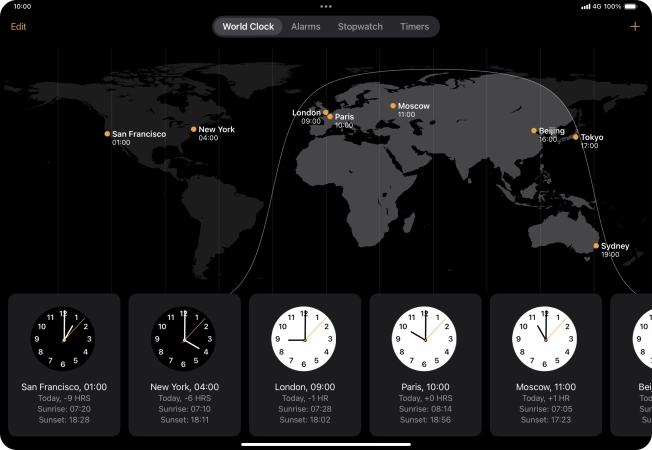Slide your finger downwards starting from the top right side of the screen.