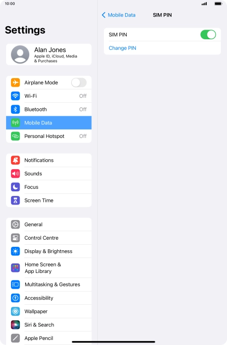 Press the indicator next to 
