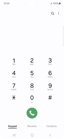 Press the menu icon.