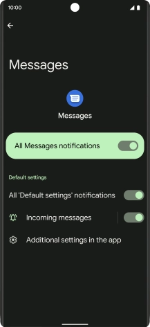 Press the indicator next to 