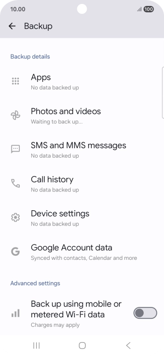 Press the indicator next to 