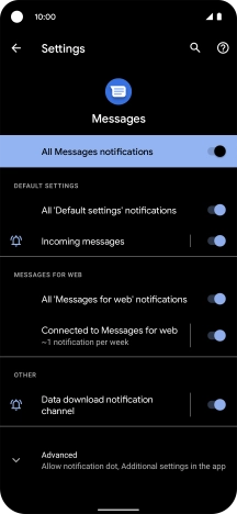 Press the indicator next to Press the indicator next to