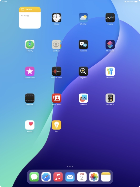 If you're using a Widget Stack: slide up or down on the stack to select the required widget. If you're using a Widget Stack: slide up or down on the stack to select the required widget.