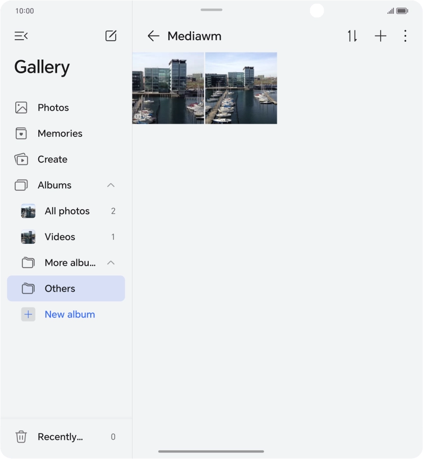 Press and hold any picture or video.