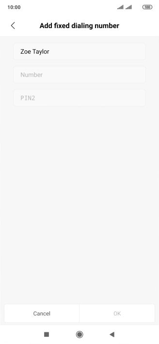 Press Number and key in the required phone number.
