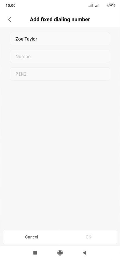 Press Number and key in the required phone number.