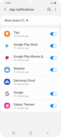 Press the drop down list.