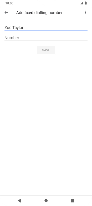 Press Number and key in the required phone number.