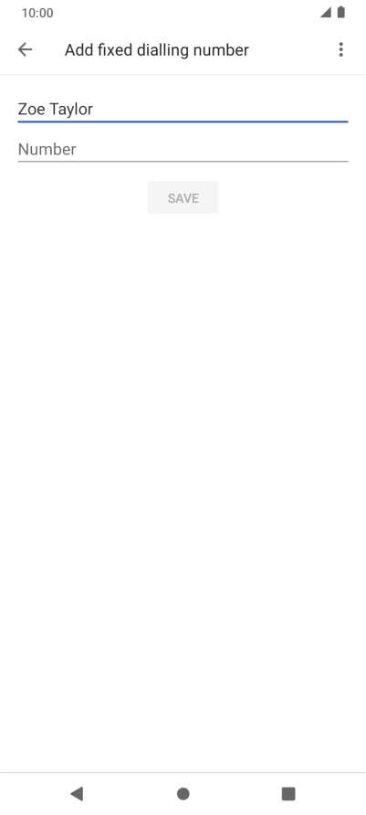 Press Number and key in the required phone number.