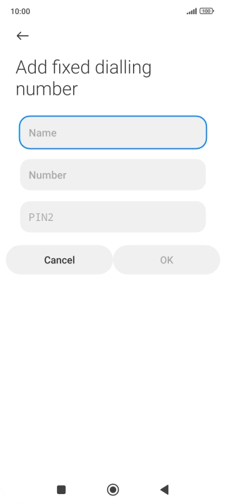 Press Name and key in the required name. Press Name and key in the required name.