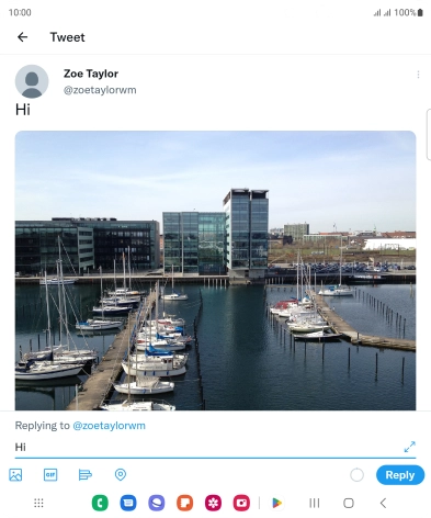 Write your reply and press Reply.