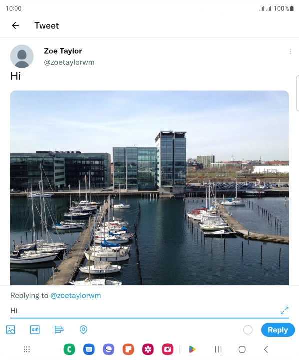 Write your reply and press Reply.