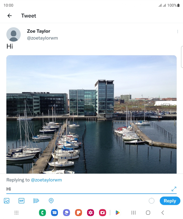 Write your reply and press Reply.