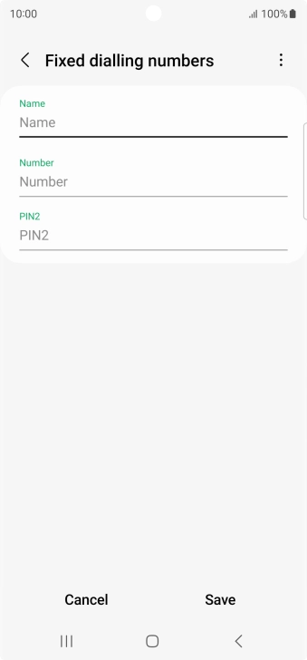 Press Name and key in the required name.