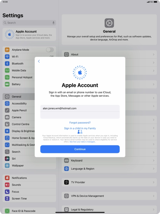 Press Continue. Press Continue.