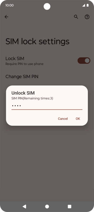 Key in your PIN and press OK.