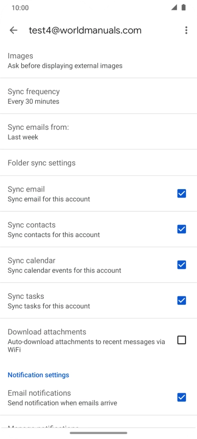 Press the field next to 