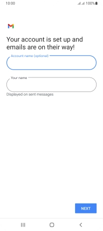 Press Your name and key in the required sender name.