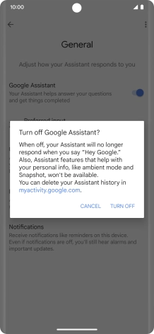 If you turn off the function, press TURN OFF. If you turn off the function, press TURN OFF.