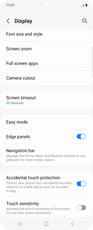 Press Screen timeout.