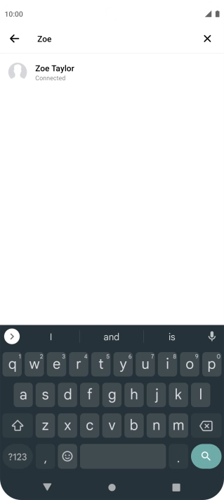 Key in the first letters of the recipient's name and press the required contact.