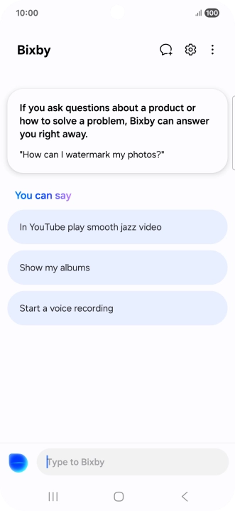Press the Bixby icon.