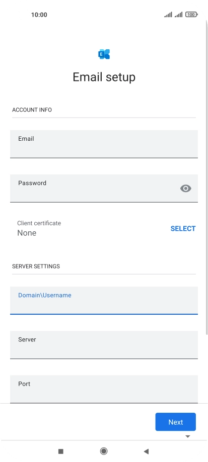 Press the field below 