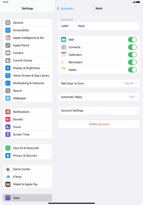 Press Delete Account.