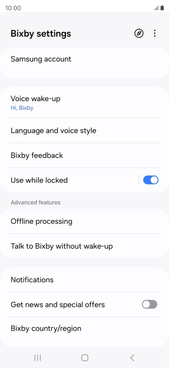 Press the explore icon.