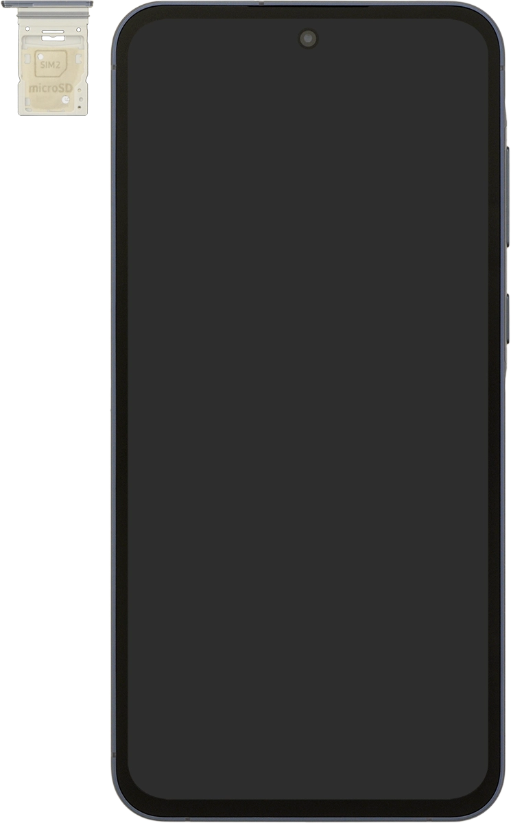 Turn the memory card so the angled corner of the memory card matches the angled corner of the memory card holder and place the card in the holder.