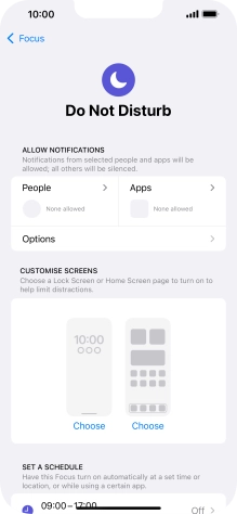 Press People and follow the instructions on the screen to select which contacts you would like to receive calls and notifications from when Do Not Disturb is turned on. Press People and follow the instructions on the screen to select which contacts you would like to receive calls and notifications from when Do Not Disturb is turned on.