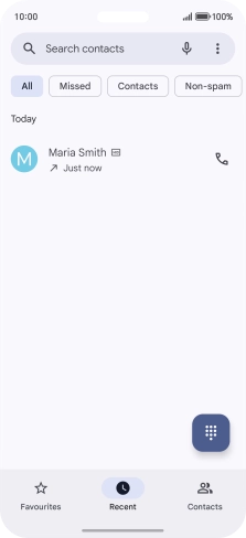 Press and hold the required number.