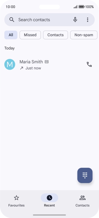 Press and hold the required number.