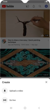 Press Upload a video.