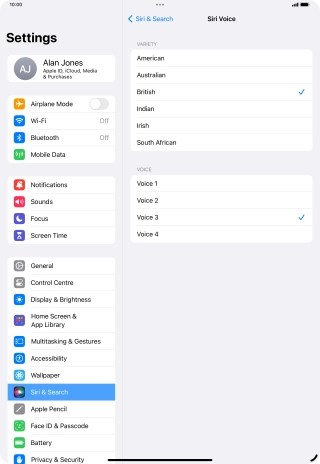 Press the required accent. Press the required accent.