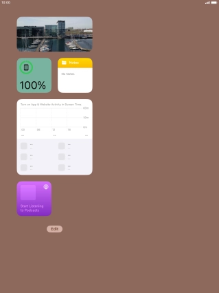 Press and hold the required widget until a pop-up menu is displayed.