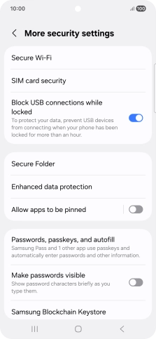 Press SIM card security.