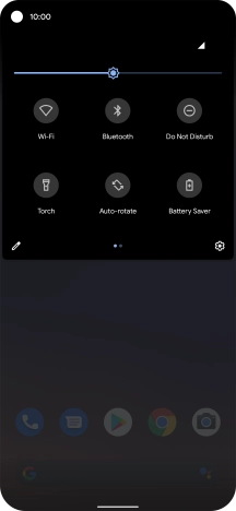 Press the settings icon.