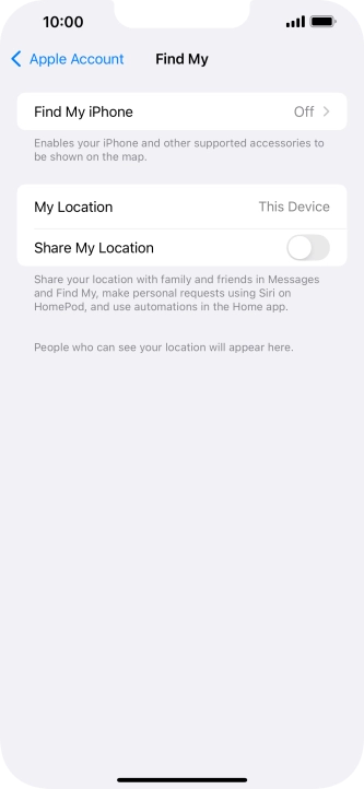 Press Find My iPhone.