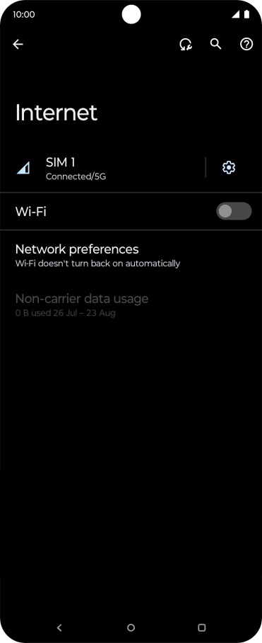 Press the indicator next to 