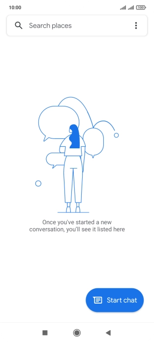 Press the menu icon.