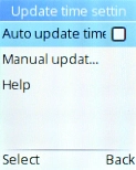 Select Auto update time. Select Auto update time.