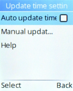 Select Auto update time. Select Auto update time.