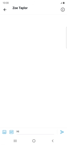 Write the required message and press the send icon.