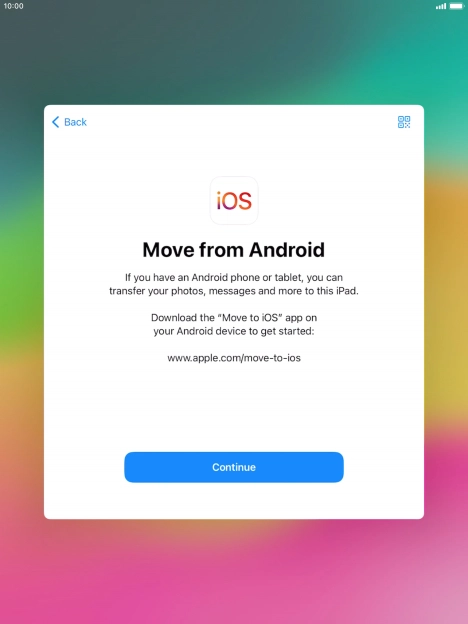 To transfer content to your tablet, you need to install the app 