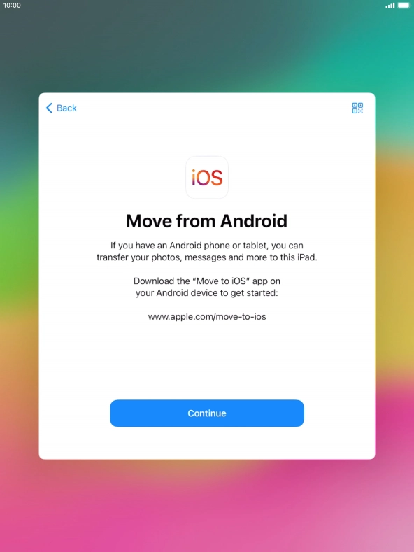 To transfer content to your tablet, you need to install the app 