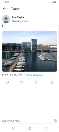 Press the text input field. Press the text input field.