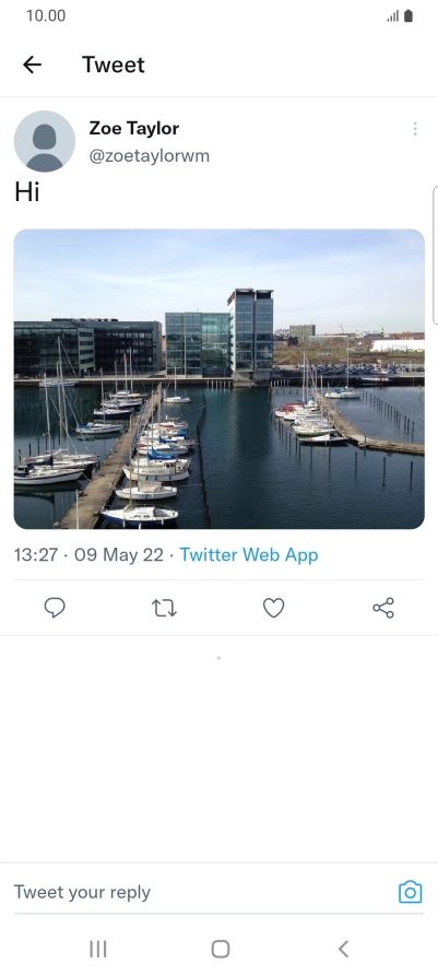 Press the text input field. Press the text input field.